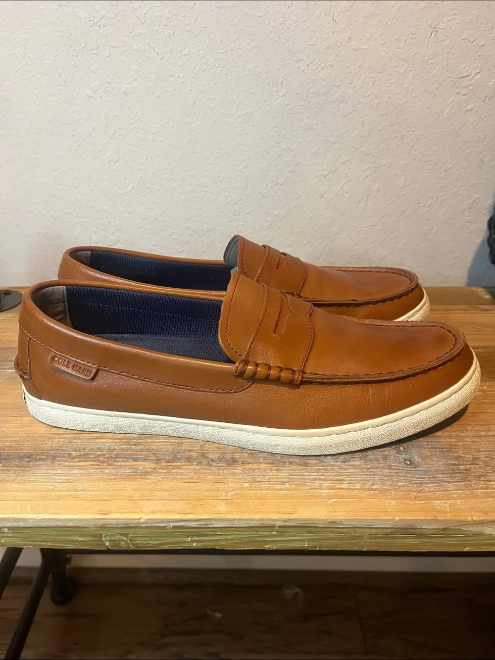 Cole Haan Men’s Brown Leather Penny Loafers size 10